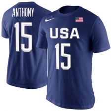 NBA Men's Carmelo Anthony USA Basketball Nike Rio Replica Name & Number T-Shirt - Royal