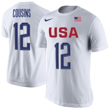 NBA Men's DeMarcus Cousins USA Basketball Nike Rio Replica Name & Number T-Shirt - White