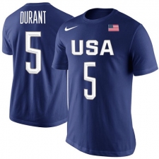 NBA Men's Kevin Durant USA Basketball Nike Rio Replica Name & Number T-Shirt - Royal