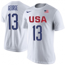 NBA Men's Paul George USA Basketball Nike Rio Replica Name & Number T-Shirt - White