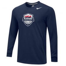 NBA Men's Team USA Basketball Nike Core Long Sleeve T-Shirt - Navy