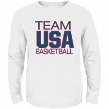 NBA Men's Team USA Basketball Pride for National Governing Body Long Sleeve T-Shirt - White