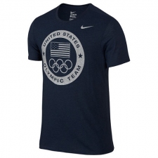 NBA Men's Team USA Nike Dri-Blend Logo Performance T-Shirt - Navy