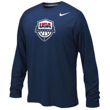 NBA Men's USA Basketball Nike Legend Long Sleeve Performance T-Shirt - Navy