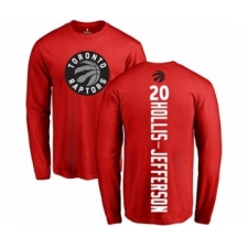 Basketball Toronto Raptors #20 Rondae Hollis-Jefferson Red Backer Long Sleeve T-Shirt