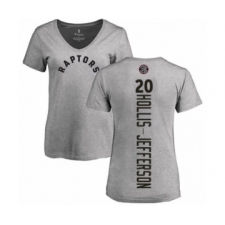 Basketball Women's Toronto Raptors #20 Rondae Hollis-Jefferson Ash Backer T-Shirt