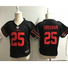Toddler San Francisco 49ers #25 Richard Sherman Black Alternate Stitched NFL Nike Game Jersey