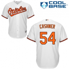 Men's Majestic Baltimore Orioles #54 Andrew Cashner Replica White Home Cool Base MLB Jersey