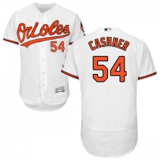 Men's Majestic Baltimore Orioles #54 Andrew Cashner White Home Flex Base Authentic Collection MLB Jersey