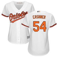 Women's Majestic Baltimore Orioles #54 Andrew Cashner Replica White Home Cool Base MLB Jersey