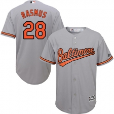 Men's Majestic Baltimore Orioles #28 Colby Rasmus Replica Grey Road Cool Base MLB Jersey