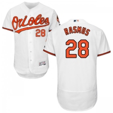 Men's Majestic Baltimore Orioles #28 Colby Rasmus White Home Flex Base Authentic Collection MLB Jersey