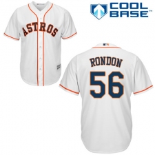 Youth Majestic Houston Astros #56 Hector Rondon Replica White Home Cool Base MLB Jersey