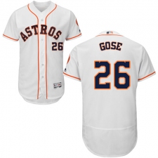 Men's Majestic Houston Astros #26 Anthony Gose White Home Flex Base Authentic Collection MLB Jersey