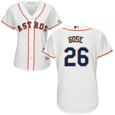 Women's Majestic Houston Astros #26 Anthony Gose Authentic White Home Cool Base MLB Jersey