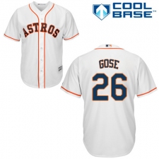 Youth Majestic Houston Astros #26 Anthony Gose Replica White Home Cool Base MLB Jersey