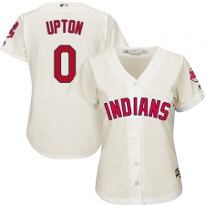Women's Majestic Cleveland Indians #0 B.J. Upton Authentic Cream Alternate 2 Cool Base MLB Jersey