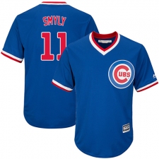 Youth Majestic Chicago Cubs #11 Drew Smyly Authentic Royal Blue Cooperstown Cool Base MLB Jersey