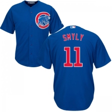 Youth Majestic Chicago Cubs #11 Drew Smyly Replica Royal Blue Alternate Cool Base MLB Jersey