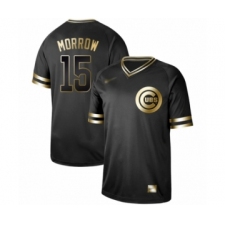 Men's Chicago Cubs #15 Brandon Morrow Authentic Black Gold Fashion Baseball Jersey