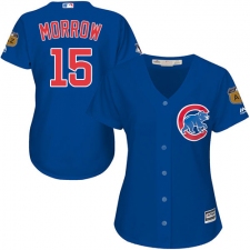 Women's Majestic Chicago Cubs #15 Brandon Morrow Authentic Royal Blue Alternate MLB Jersey