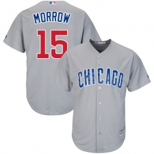 Youth Majestic Chicago Cubs #15 Brandon Morrow Replica Grey Road Cool Base MLB Jersey