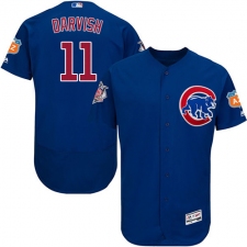 Men's Majestic Chicago Cubs #11 Yu Darvish Royal Blue Alternate Flex Base Authentic Collection MLB Jersey