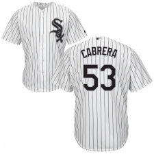 Youth Majestic Chicago White Sox #53 Welington Castillo Authentic White Home Cool Base MLB Jersey