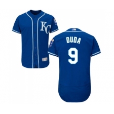 Men's Kansas City Royals #9 Lucas Duda Royal Blue Alternate Flex Base Authentic Collection Baseball Jersey
