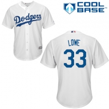 Youth Majestic Los Angeles Dodgers #33 Mark Lowe Replica White Home Cool Base MLB Jersey