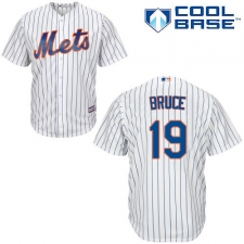 Youth Majestic New York Mets #19 Jay Bruce Replica White Home Cool Base MLB Jersey