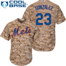 Men's Majestic New York Mets #23 Adrian Gonzalez Authentic Camo Alternate Cool Base MLB Jersey