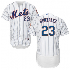 Men's Majestic New York Mets #23 Adrian Gonzalez White Home Flex Base Authentic Collection MLB Jersey