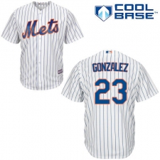 Youth Majestic New York Mets #23 Adrian Gonzalez Replica White Home Cool Base MLB Jersey