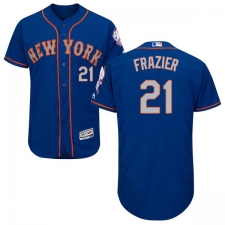Men's Majestic New York Mets #21 Todd Frazier Royal/Gray Alternate Flex Base Authentic Collection MLB Jersey