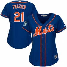 Women's Majestic New York Mets #21 Todd Frazier Replica Royal Blue Alternate Home Cool Base MLB Jersey
