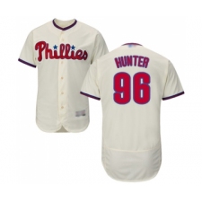 Men's Philadelphia Phillies #96 Tommy Hunter Cream Alternate Flex Base Authentic Collection Baseball Jersey