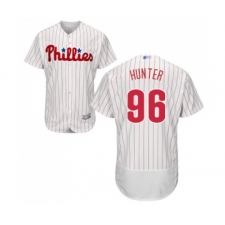 Men's Philadelphia Phillies #96 Tommy Hunter White Home Flex Base Authentic Collection Baseball Jersey