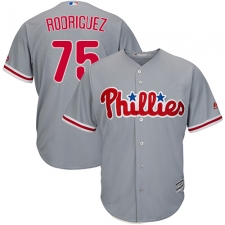 Men's Majestic Philadelphia Phillies #75 Francisco Rodriguez Replica Grey Road Cool Base MLB Jersey