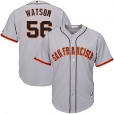 Men's Majestic San Francisco Giants #56 Tony Watson Replica Grey Road Cool Base MLB Jersey