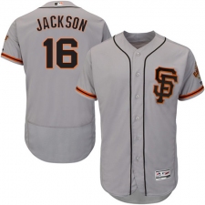 Men's Majestic San Francisco Giants #16 Austin Jackson Grey Alternate Flex Base Authentic Collection MLB Jersey