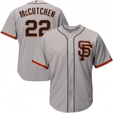 Men's Majestic San Francisco Giants #22 Andrew McCutchen Replica Grey Road 2 Cool Base MLB Jersey