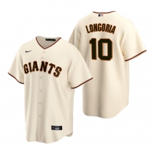 Men's Nike San Francisco Giants #10 Evan Longoria Cream Home Stitched Baseball Jersey