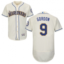 Men's Majestic Seattle Mariners #9 Dee Gordon Cream Alternate Flex Base Authentic Collection MLB Jersey