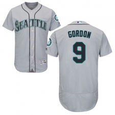 Men's Majestic Seattle Mariners #9 Dee Gordon Grey Road Flex Base Authentic Collection MLB Jersey