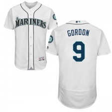 Men's Majestic Seattle Mariners #9 Dee Gordon White Home Flex Base Authentic Collection MLB Jersey