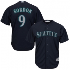 Youth Majestic Seattle Mariners #9 Dee Gordon Authentic Navy Blue Alternate 2 Cool Base MLB Jersey