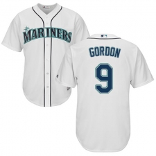 Youth Majestic Seattle Mariners #9 Dee Gordon Authentic White Home Cool Base MLB Jersey