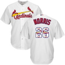 Men's Majestic St. Louis Cardinals #26 Bud Norris Authentic White Team Logo Fashion Cool Base MLB Jersey