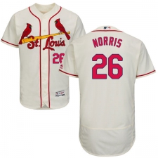 Men's Majestic St. Louis Cardinals #26 Bud Norris Cream Alternate Flex Base Authentic Collection MLB Jersey